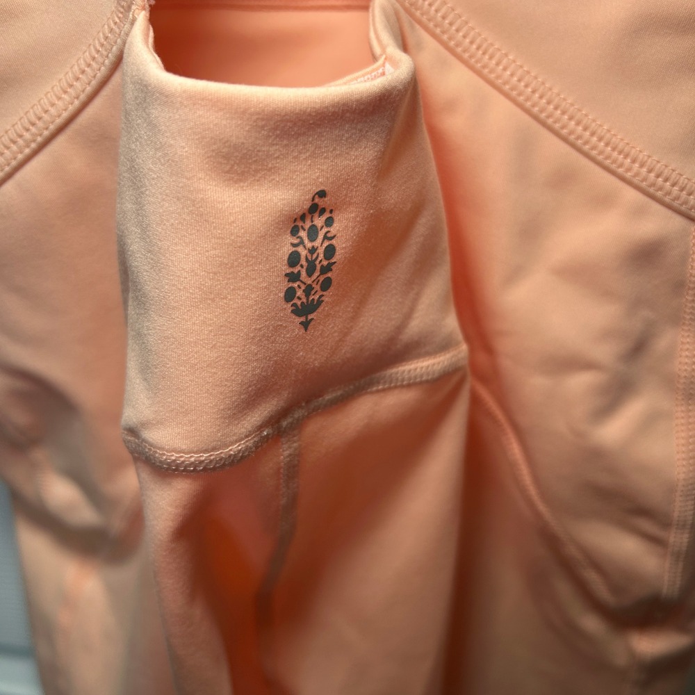 Free‎ People Back It Up Cutout Peach Crisscross Back Jumpsuit Bodysuit Small - Picture 4 of 9